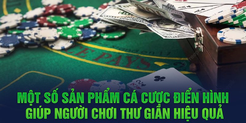 Một số sản phẩm cá cược điển hình giúp người chơi thư giãn hiệu quả